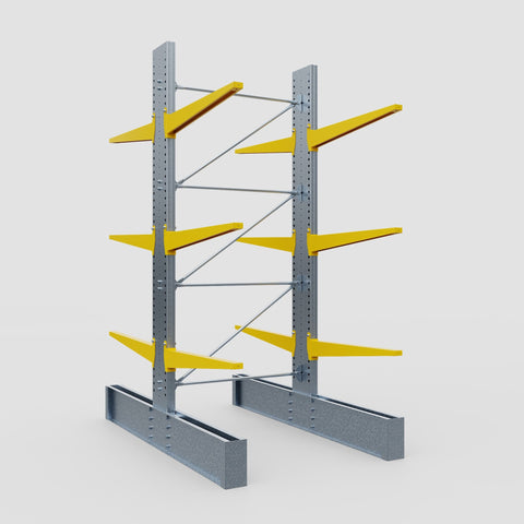 Cantilever Rack - Double Sided - Ultra Heavy Duty - Powder Coated - Full Bay - Height 4267mm