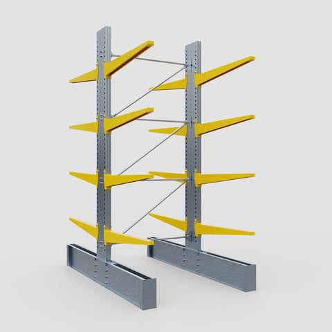 Cantilever Rack - Double Sided - Ultra Heavy Duty - Powder Coated - Full Bay - Height 4267mm