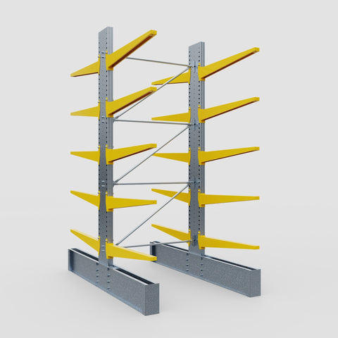 Cantilever Rack - Double Sided - Ultra Heavy Duty - Powder Coated - Full Bay - Height 4267mm