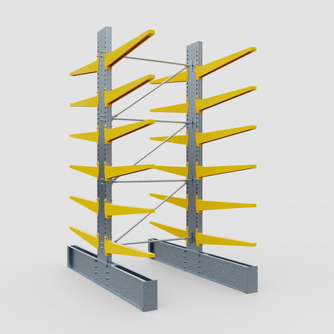 Cantilever Rack - Double Sided - Ultra Heavy Duty - Powder Coated - Full Bay - Height 4267mm