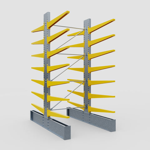 Cantilever Rack - Double Sided - Ultra Heavy Duty - Powder Coated - Full Bay - Height 4267mm