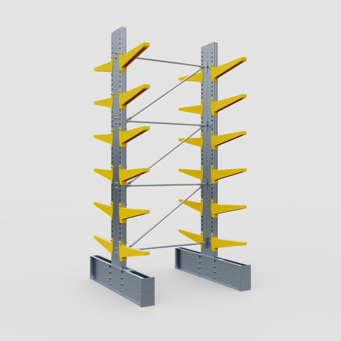 Cantilever Rack - Double Sided - Ultra Heavy Duty - Powder Coated - Full Bay - Height 4267mm