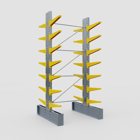 Cantilever Rack - Double Sided - Ultra Heavy Duty - Powder Coated - Full Bay - Height 4267mm