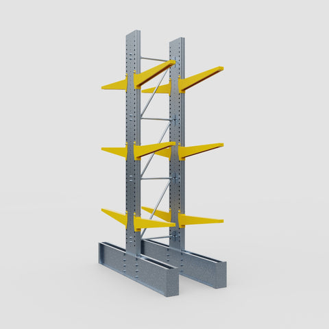Cantilever Rack - Double Sided - Ultra Heavy Duty - Powder Coated - Full Bay - Height 4267mm