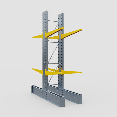 Cantilever Rack - Double Sided - Ultra Heavy Duty - Powder Coated - Full Bay - Height 4267mm