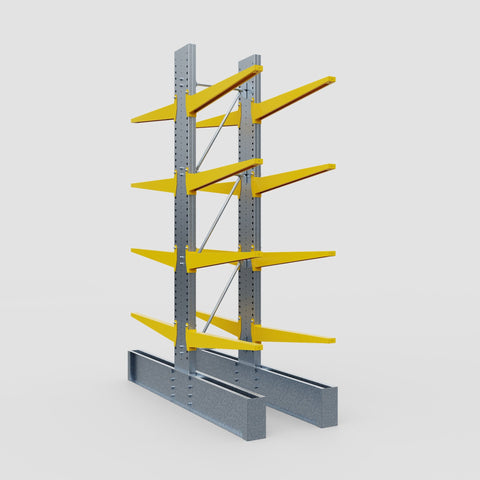 Cantilever Rack - Double Sided - Ultra Heavy Duty - Powder Coated - Full Bay - Height 4267mm