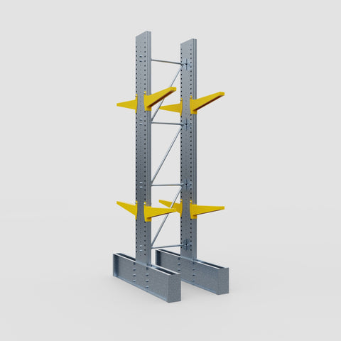 Cantilever Rack - Double Sided - Ultra Heavy Duty - Powder Coated - Full Bay - Height 4267mm