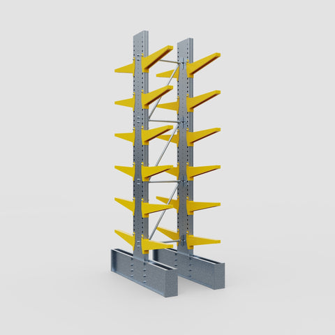 Cantilever Rack - Double Sided - Ultra Heavy Duty - Powder Coated - Full Bay - Height 4267mm