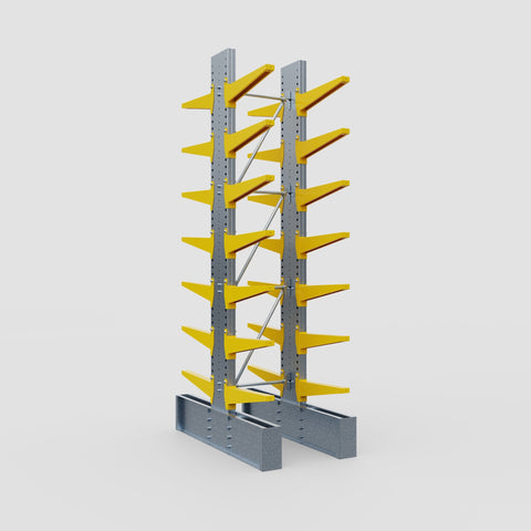 Cantilever Rack - Double Sided - Ultra Heavy Duty - Powder Coated - Full Bay - Height 4267mm