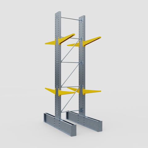 Cantilever Rack - Double Sided - Ultra Heavy Duty - Powder Coated - Full Bay - Height 4877mm