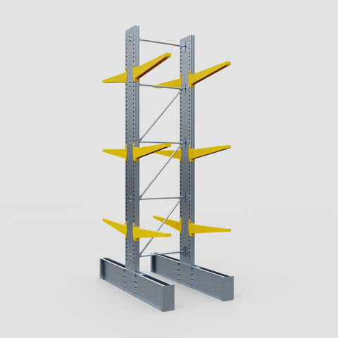 Cantilever Rack - Double Sided - Ultra Heavy Duty - Powder Coated - Full Bay - Height 4877mm
