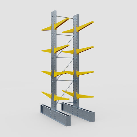 Cantilever Rack - Double Sided - Ultra Heavy Duty - Powder Coated - Full Bay - Height 4877mm