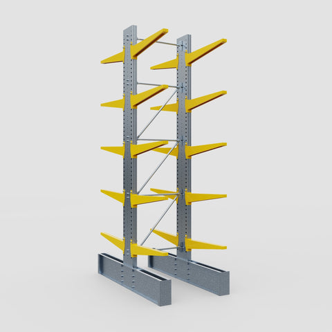 Cantilever Rack - Double Sided - Ultra Heavy Duty - Powder Coated - Full Bay - Height 4877mm