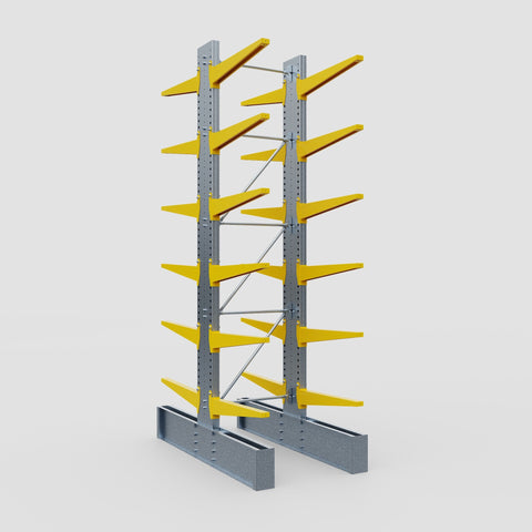 Cantilever Rack - Double Sided - Ultra Heavy Duty - Powder Coated - Full Bay - Height 4877mm