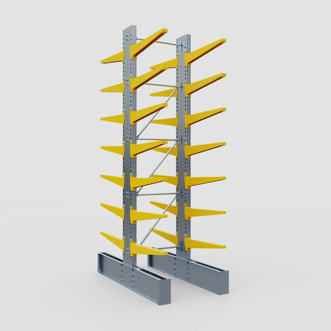 Cantilever Rack - Double Sided - Ultra Heavy Duty - Powder Coated - Full Bay - Height 4877mm