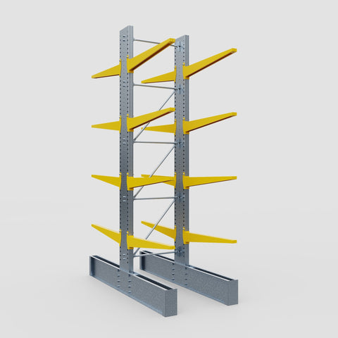Cantilever Rack - Double Sided - Ultra Heavy Duty - Powder Coated - Full Bay - Height 4877mm