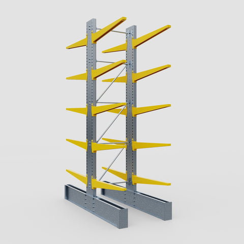 Cantilever Rack - Double Sided - Ultra Heavy Duty - Powder Coated - Full Bay - Height 4877mm