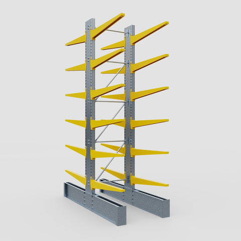 Cantilever Rack - Double Sided - Ultra Heavy Duty - Powder Coated - Full Bay - Height 4877mm