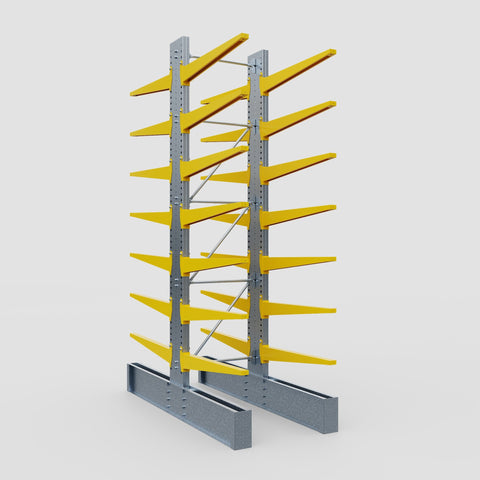 Cantilever Rack - Double Sided - Ultra Heavy Duty - Powder Coated - Full Bay - Height 4877mm