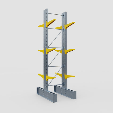 Cantilever Rack - Double Sided - Ultra Heavy Duty - Powder Coated - Full Bay - Height 4877mm