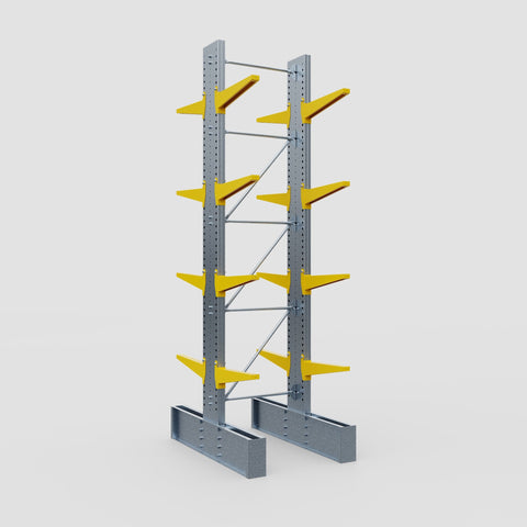 Cantilever Rack - Double Sided - Ultra Heavy Duty - Powder Coated - Full Bay - Height 4877mm