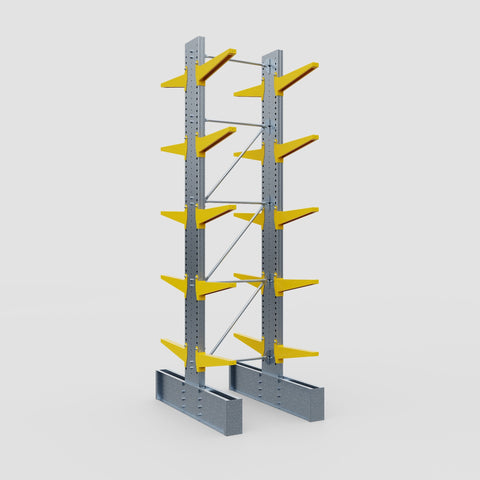 Cantilever Rack - Double Sided - Ultra Heavy Duty - Powder Coated - Full Bay - Height 4877mm