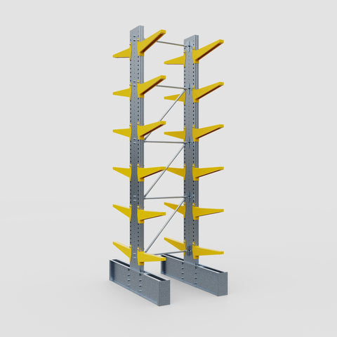 Cantilever Rack - Double Sided - Ultra Heavy Duty - Powder Coated - Full Bay - Height 4877mm