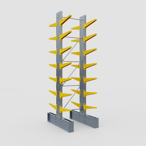 Cantilever Rack - Double Sided - Ultra Heavy Duty - Powder Coated - Full Bay - Height 4877mm