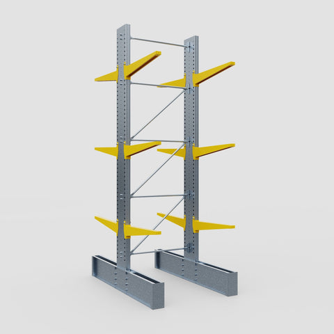 Cantilever Rack - Double Sided - Ultra Heavy Duty - Powder Coated - Full Bay - Height 4877mm