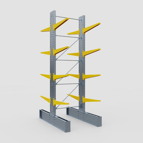 Cantilever Rack - Double Sided - Ultra Heavy Duty - Powder Coated - Full Bay - Height 4877mm
