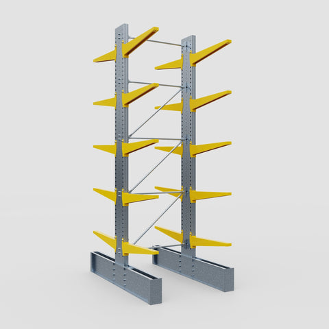Cantilever Rack - Double Sided - Ultra Heavy Duty - Powder Coated - Full Bay - Height 4877mm