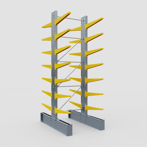 Cantilever Rack - Double Sided - Ultra Heavy Duty - Powder Coated - Full Bay - Height 4877mm