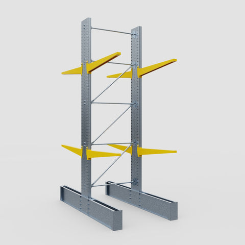 Cantilever Rack - Double Sided - Ultra Heavy Duty - Powder Coated - Full Bay - Height 4877mm
