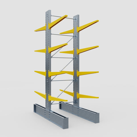 Cantilever Rack - Double Sided - Ultra Heavy Duty - Powder Coated - Full Bay - Height 4877mm