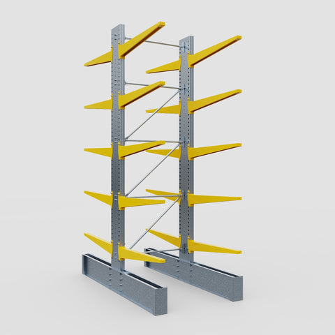 Cantilever Rack - Double Sided - Ultra Heavy Duty - Powder Coated - Full Bay - Height 4877mm