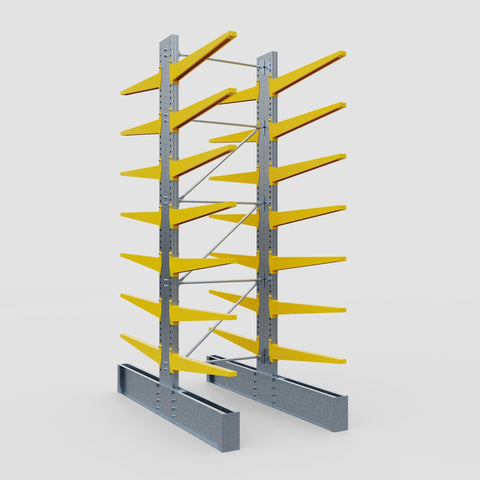 Cantilever Rack - Double Sided - Ultra Heavy Duty - Powder Coated - Full Bay - Height 4877mm