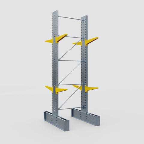 Cantilever Rack - Double Sided - Ultra Heavy Duty - Powder Coated - Full Bay - Height 4877mm