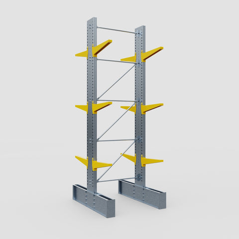 Cantilever Rack - Double Sided - Ultra Heavy Duty - Powder Coated - Full Bay - Height 4877mm