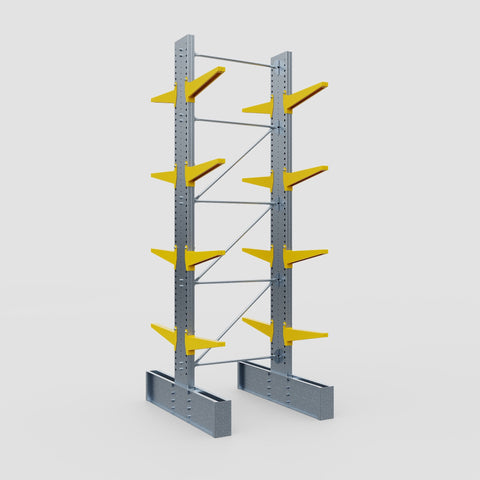Cantilever Rack - Double Sided - Ultra Heavy Duty - Powder Coated - Full Bay - Height 4877mm
