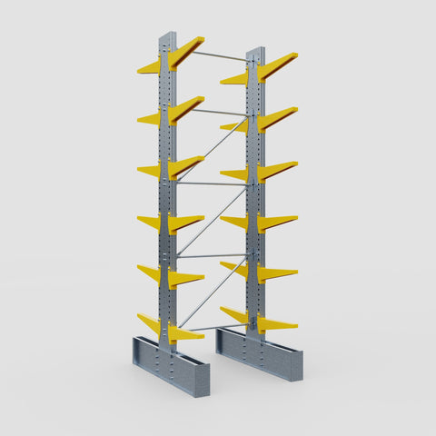 Cantilever Rack - Double Sided - Ultra Heavy Duty - Powder Coated - Full Bay - Height 4877mm