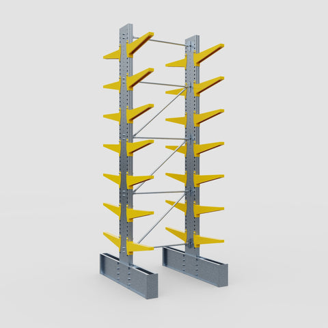 Cantilever Rack - Double Sided - Ultra Heavy Duty - Powder Coated - Full Bay - Height 4877mm