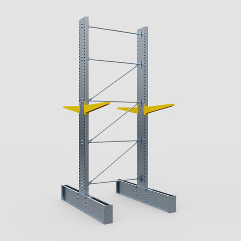 Cantilever Rack - Double Sided - Ultra Heavy Duty - Powder Coated - Full Bay - Height 4877mm