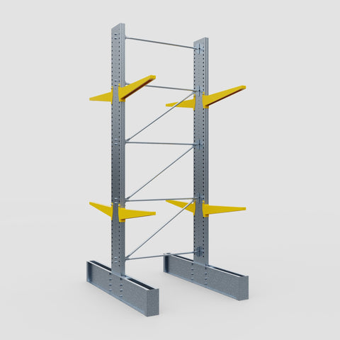 Cantilever Rack - Double Sided - Ultra Heavy Duty - Powder Coated - Full Bay - Height 4877mm