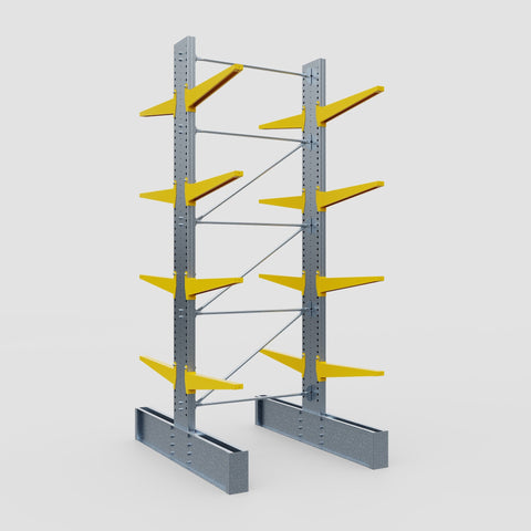 Cantilever Rack - Double Sided - Ultra Heavy Duty - Powder Coated - Full Bay - Height 4877mm
