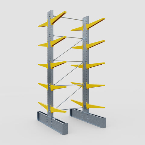 Cantilever Rack - Double Sided - Ultra Heavy Duty - Powder Coated - Full Bay - Height 4877mm