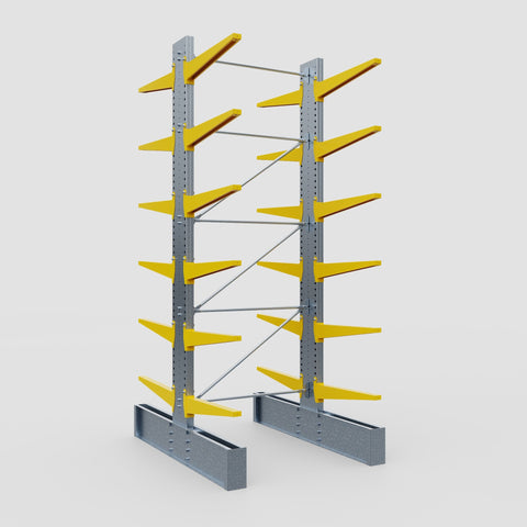 Cantilever Rack - Double Sided - Ultra Heavy Duty - Powder Coated - Full Bay - Height 4877mm