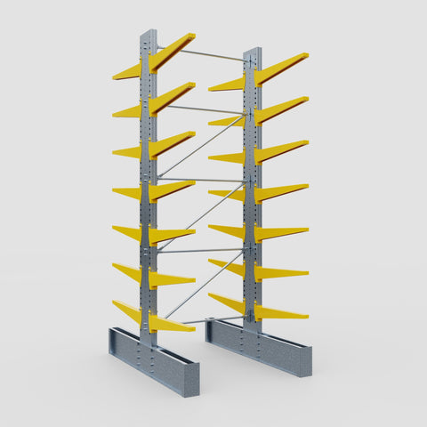 Cantilever Rack - Double Sided - Ultra Heavy Duty - Powder Coated - Full Bay - Height 4877mm