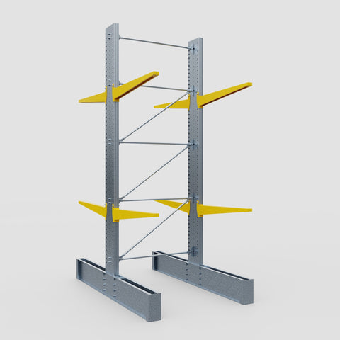 Cantilever Rack - Double Sided - Ultra Heavy Duty - Powder Coated - Full Bay - Height 4877mm