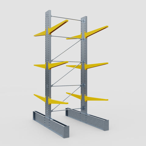 Cantilever Rack - Double Sided - Ultra Heavy Duty - Powder Coated - Full Bay - Height 4877mm