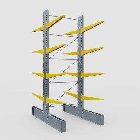 Cantilever Rack - Double Sided - Ultra Heavy Duty - Powder Coated - Full Bay - Height 4877mm